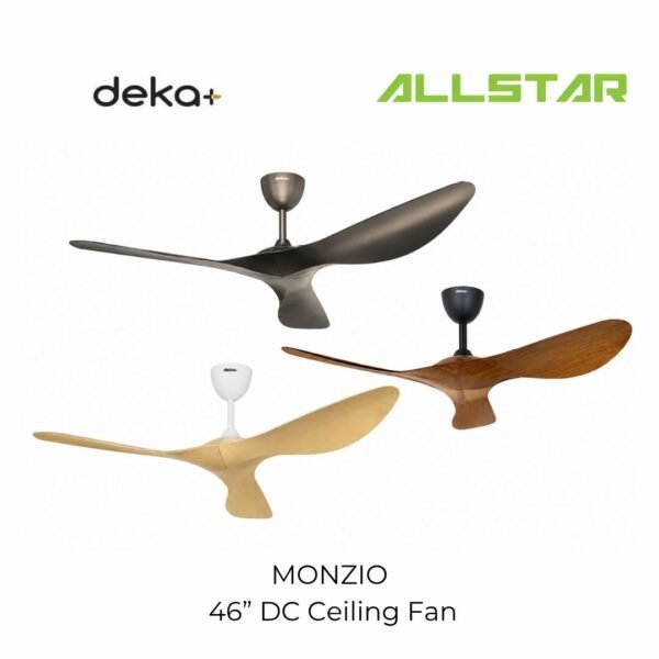 DEKA+ MONZIO 42" 56'' 3 Blades 24 Speed with RemoteControl DC Ceiling Fan Magnesium/White/ Walnut/ Pinewood Kipas Siling