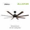 DEKA+ PRIME 65'' 8 Blades 24 Speeds with Remote Control DC Motor 18W LED Ceiling Oak Kipas Siling