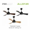 FANDASY Tuskan Series 42" Ceiling Fan 5 Metal Blades Fans Remote Control Motor Kipas Siling Syiling Cooling