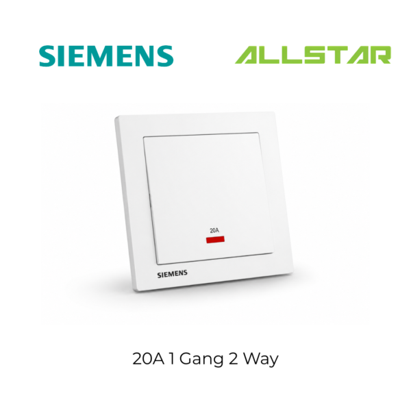 Siemens Delta Relfa Switch 20A 1 Gang 2 Way