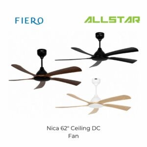 81 Fiero NICA 62" Premium DC motor Ceiling fan Remote Control Ceiling fan / Kipas siling Premium