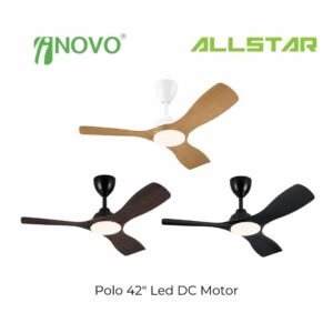84 INOVO POLO 42 LED DC Motor 3 Color LED Light 3 ABS Blade 16 Speed (8F+8R) Remote Control Ceiling Fan | Kipas Siling