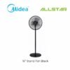 Midea 16'' Stand Fan Black MF-16FS23C-BK / 4 in 1 Multi Function Table Fan or Floor Fan / Adjustable Height / Black