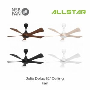 NSB FAN | JOLIE 52 Inches 5 Blade ABS DC Motor 6 R/F Speeds Remote Control Designer Ceiling Fan