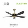 94 NSB MAX/XTREME 42'' Ceiling Fan 5 Blades AB/BK With Remote Control 4 Speed Turbo/ Kipas Siling NSB